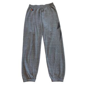 Aviator Nation Sweatpants Womens Medium Gray Bolt Joggers Lounge Pants *FLAWS*